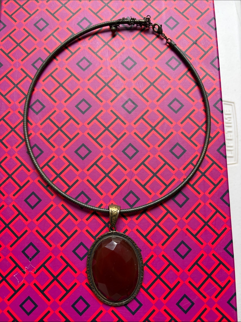 Premier Brown Oval Stone Pendant Necklace